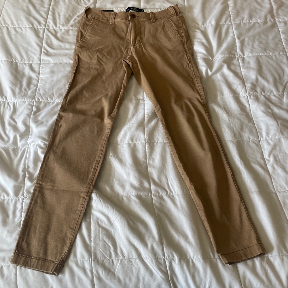 Hollister super skinny chino, 30 x 32, dark khaki